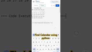 How to find Calendar using pythonCodingWithDhiruBhai [upl. by Nylemaj]