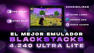 MI NUEVO EMULADOR BLACKSTACKS LITE Y MI SENSIBILIDAD XIT NUEVOS CAMPOS Y REGEDIT MINIDEUSA7 [upl. by Aldridge887]