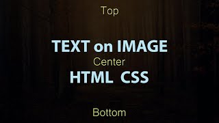 How to Write Text on Image using HTML and CSS [upl. by Batruk]