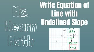 Write equation of line given a point and undefined slope [upl. by Etsirk]