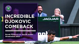 Novak Djokovic vs Jannik Sinner  Wimbledon 2022  Extended Highlights [upl. by Suinotna]