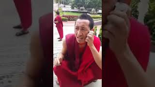 Tibetan monk trying to speak Hindi [upl. by Esmaria446]