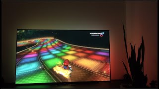 Philips Hue Sync Box  Play Bars  Nintendo Switch Mario Kart Rainbow Road [upl. by Lali]