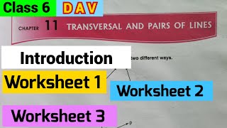 DAV Class 6 Maths chapter 11 Worksheet 1 2 amp 3 all Questions [upl. by Ardnoik]