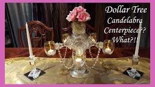 Gorgeous and Unique Dollar Tree Candelabra Centerpiece DIY Home Decor [upl. by Strep]