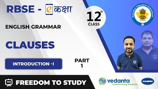 NCERT  CBSE  RBSE  Class  12  English Grammar  Clauses  Introduction I [upl. by Drahcir]