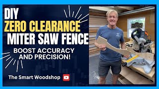 DIY Zero Clearance Miter Saw Fence Boost Accuracy and Precision [upl. by Nivalc981]