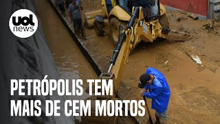 Petrópolis Tragédia deixa mais de cem mortos e causou mais de 200 deslizamentos de terra [upl. by Aronid325]