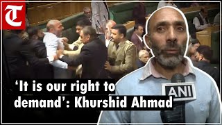 Uproar in JK Assembly Awami Ittehad Party MLA Khurshid Ahmad says ‘It is our right to demand’ [upl. by Alanson505]