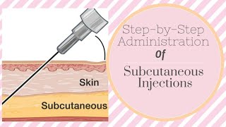 StepbyStep Subcutaneous injection and rights of administration [upl. by Gavini]