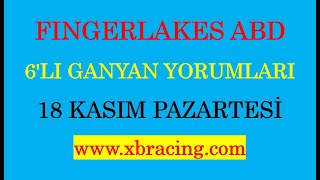 18 KASIM 2024 PAZARTESİ FINGERLAKES 6’LI GANYAN TAHMİNİ [upl. by Asiul699]