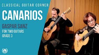 Canarios by Gaspar Sanz Arranged for Two Guitars [upl. by Hgiel619]