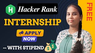 HackerRank Software Development Engineer Internship For Everyone  HackerRank Stipend Internship [upl. by Soelch]