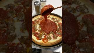 Have you ever had REAL CHICAGO DEEP DISH PIZZA pizza deepdish foodchallenge [upl. by Eiralc]