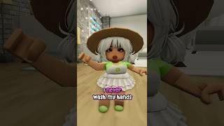 Wash your hands roblox robloxshorts brookhavenfunny brookhaven brookhavenroleplay brookhavenrp [upl. by Eceertal599]