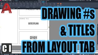 Easy AutoCAD Script To Auto Number amp Name Drawings Use Layout fields to Save Time [upl. by Wilburn]