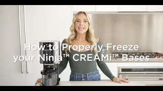 Ice Cream Maker Ninja™ CREAMi™  How to Properly Freeze Bases [upl. by Nosahc835]