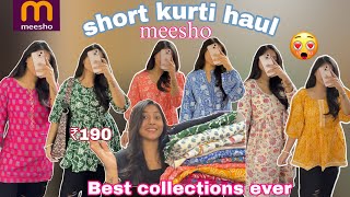 HUGEMeeshoaffordable short kurti haul 😍short kurti haul meesho starting just for ₹190 meesho [upl. by Anitsirhc550]