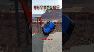 Super héros vs broken bridge  beamng beamngdrive beamngcrash superhero spiderman superman [upl. by Oriole]