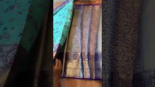 Price  1350 Kanjivaram pattu silk pure zari weaving with contrast weaving border amp Blouse [upl. by Gaskins]