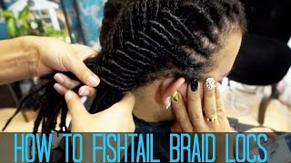 How to do a Fishtail Braid on LOCS [upl. by Ahsok732]