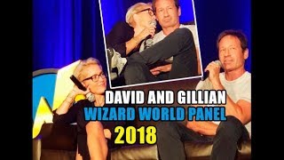 David Duchovny and Gillian Anderson at Wizard World PANEL in Chicago 082018 [upl. by Allistir]