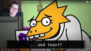 GamingPlush64 Alphys Vs Purple Guy RAP BATTLE REACTION [upl. by Nart476]