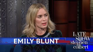 Emily Blunt Thinks Stephen Runs Cute [upl. by Isied]