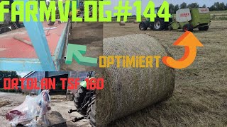 Farmvlog144 Ortolan Andrea TSF 160 Optimierung an der Claas Rollant 46RC und Ballenwagen [upl. by Truscott]