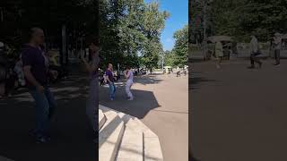 Muscovites dance in the park on September Sunday moscow parkdance russia [upl. by Nwhas]