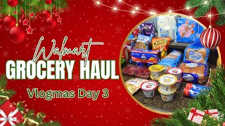 VLOGMAS 2023 DAY 3 GROCERY HAUL FROM WALMART ADVENT CALENDARS FOR THE WHOLE FAMILY FAMILY OF FIVE [upl. by Noelyn]