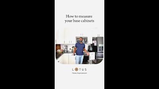 How to measure base kitchen cabinets [upl. by Oirretna]