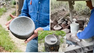 Así Se Hacen Los MOLCAJETES De Piedra De Río [upl. by Donoho]