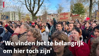 Duizenden op de been bij onderwijsdemonstratie in Utrecht ondanks oproep gemeente  RTV Utrecht [upl. by Ettenhoj]