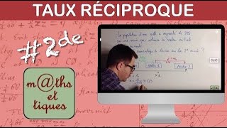 Calculer un taux dévolution réciproque  Seconde [upl. by Ramoh981]