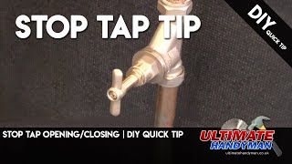 Stopcock openingclosing  Stop tap openingclosing  DIY Quick tip [upl. by Arukas785]