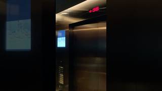 Mitsubishi GPMIII HighSpeed Elevator  Hilton Singapore New Wing Upper shorts [upl. by Cocke]