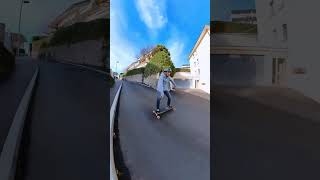 Guy Displays Skills While Skating Over Freeboard on Streets  1395772 [upl. by Posehn]