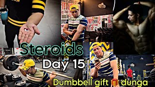 Day 15 Steroids Transformation for birthday challenge  intense shoulder and thigh workouts [upl. by Dituri]