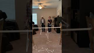 Double Hanger Challenge trending viral coat challenge viralvideo funny couples funny [upl. by Nicoli151]