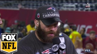 Julian Edelman reflects on win after incredible Super Bowl catch  SUPER BOWL LI [upl. by Ahsatan]