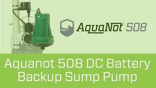 Zoeller Aquanot® 508 DC Battery Backup Sump Pump [upl. by Hamian]