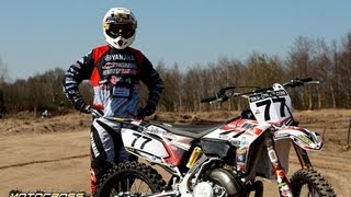 Erik Eggens testing the Yamaha 250cc 2 stroke for GP Valkenswaard [upl. by Itnavart937]