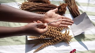 how to make artificial dreadlocks EASY and FAST dreadlocks dreadlockextensions locs [upl. by Shepp]