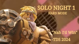 SOLO NIGHT 1 HARD MODE w 2 Towers Only [upl. by Hobey147]