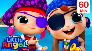 Lets Go On A Pirate Adventure  Full Episode  Little Angel  Kids TV Shows Full Episodes [upl. by Kaasi]