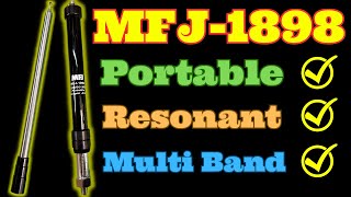 MFJ1898 Portable Collapsible HF6Meter Antenna [upl. by Eniamrehs466]