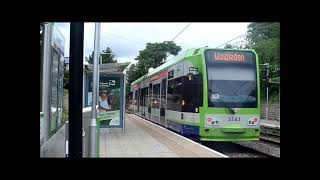 CR4000 Flexity Swift 2542 London Tramlink Leaving at Mitcham for Wimbledon [upl. by Royal]