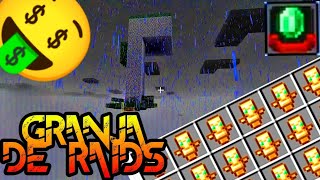 Minecraft Bedrock Granja de Raids 🤑 [upl. by Newberry]