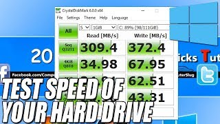 How To Test The Speed Of Your Hard Drive  TEST PERFORMANCE OF YOUR HDD OR SSD [upl. by Einnim]